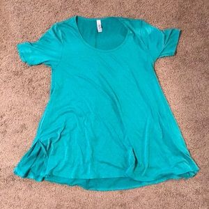 NWOT LuLaRoe Perfect Tee XS- teal/green SOLID